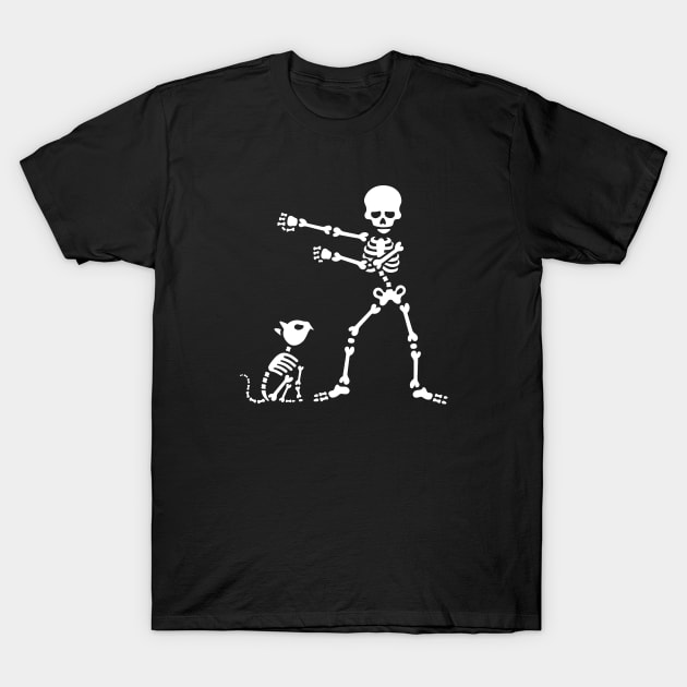 Floss like a boss Flossing skeleton cat dance T-Shirt by LaundryFactory